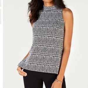 MICHAEL Michael Kors Plaid Split Hem Tunic